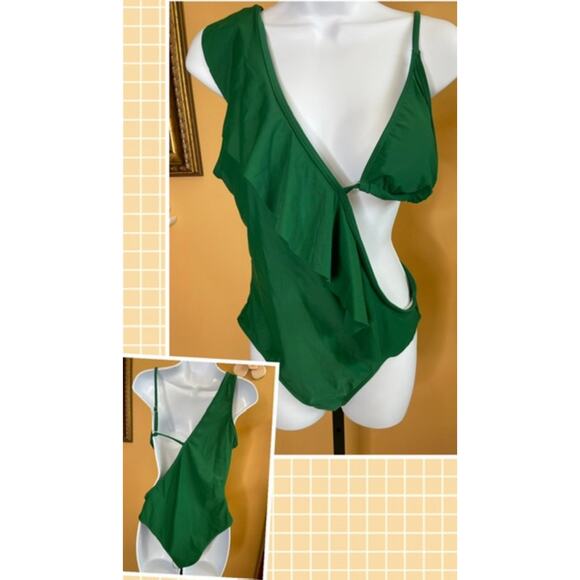 SHEIN Other - Shein large new green one piece one ruffle swim suit bathing suit